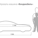Кровать-машина Бондмобиль белый Бельмарко в Красноперекопске