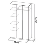 Шкаф 3-х створчатый 1200 ШК 5 в Красноперекопске